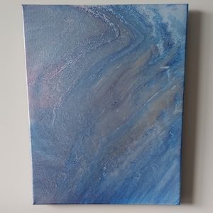 4th of July Collection 2022 "D" Original Paint Pour Painting